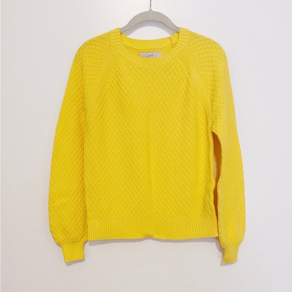 LOFT Textured Raglan Sweater - Picture 2 of 4